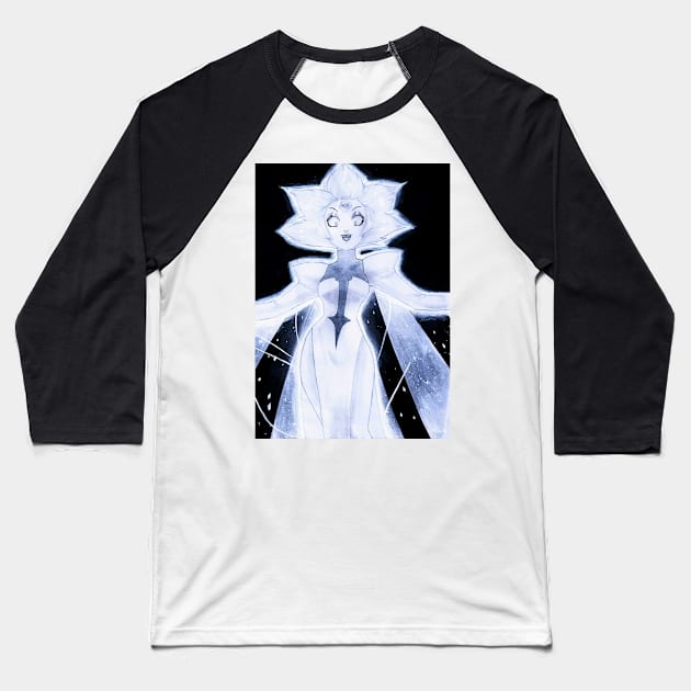 White Diamond Baseball T-Shirt by KaylaNostrade